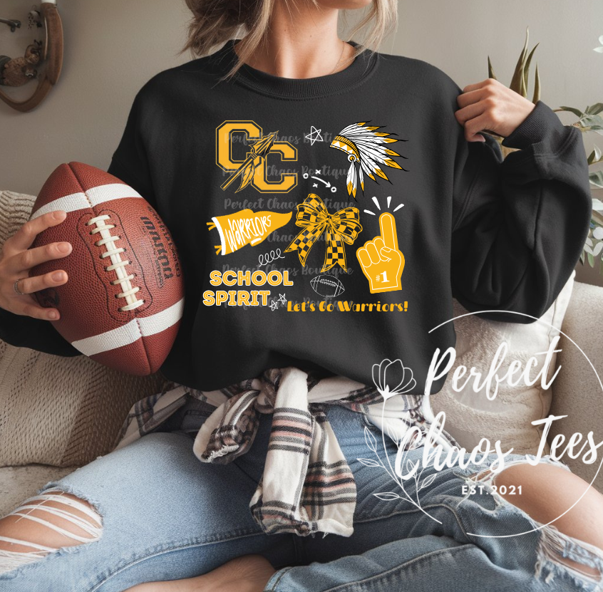 Cherokee Country Warrior School Spirit Tshirt