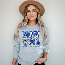 Load image into Gallery viewer, White Plains Wildcats doodle t-shirt
