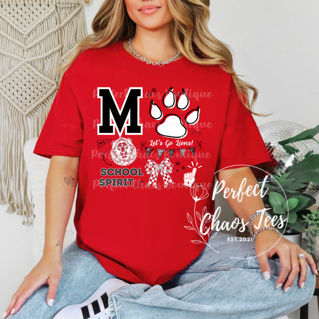 Munford lions school spirit tshirt