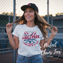 Load image into Gallery viewer, At the ball field is where I spend my days T-shirt
